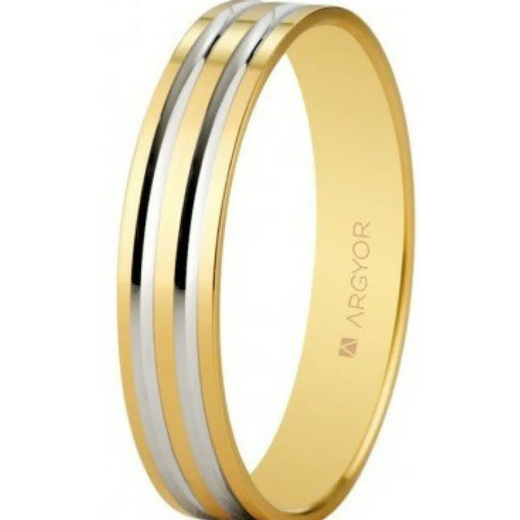 Argyor Bague<Alliance Mixte 5140210R 4mm - Or 750/1000