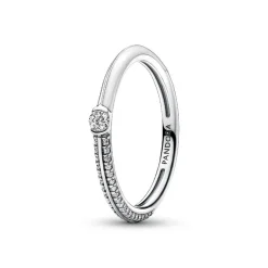Pandora Bague<Anneau Double Blanc et Pavé ME