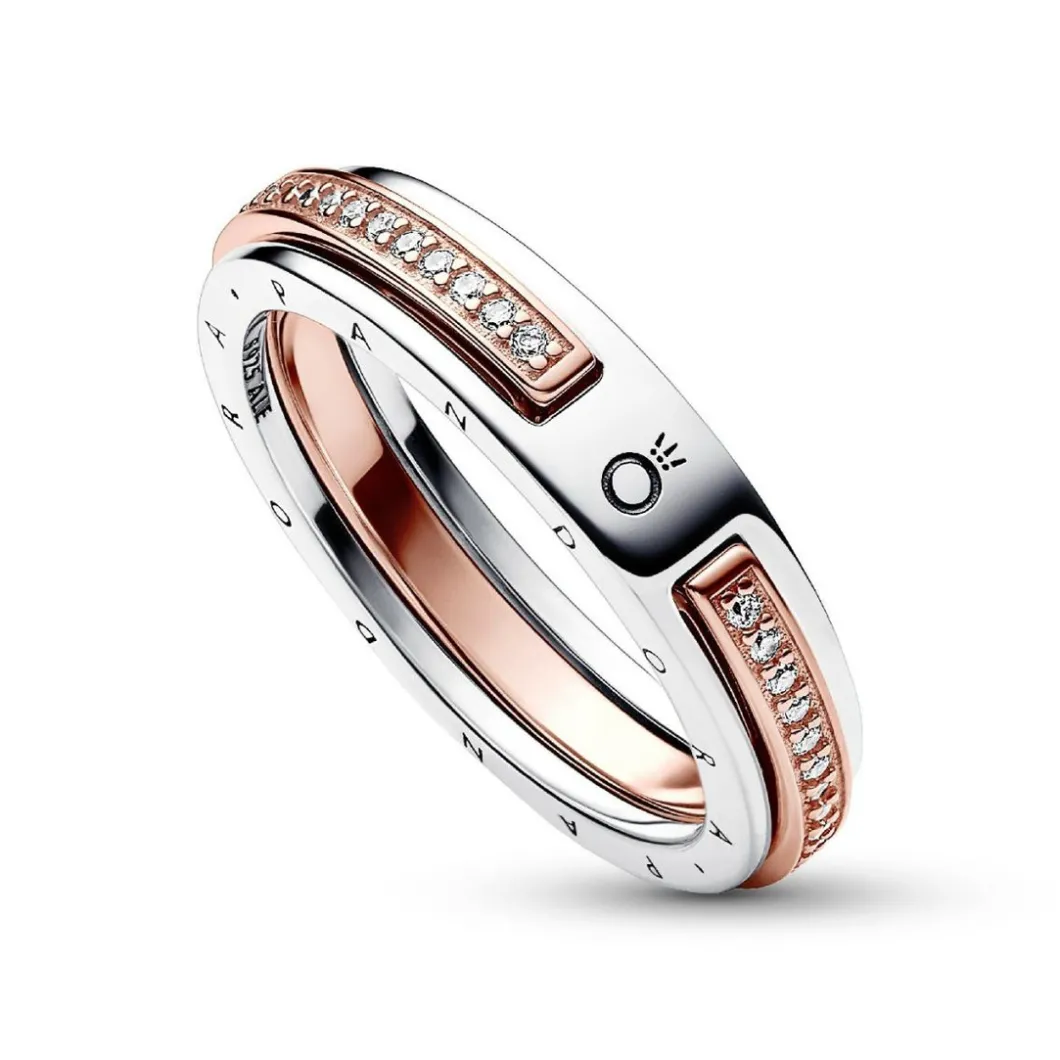 Pandora Bague<Anneau Signature et Pavé Bimatière Signature