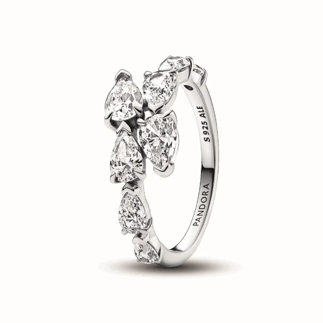 Pandora Bague<Bague Anneau Chevauchement Scintillant - Timeless