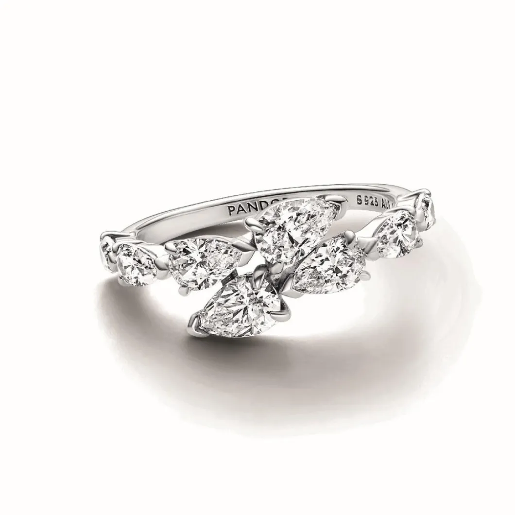 Pandora Bague<Bague Anneau Chevauchement Scintillant - Timeless