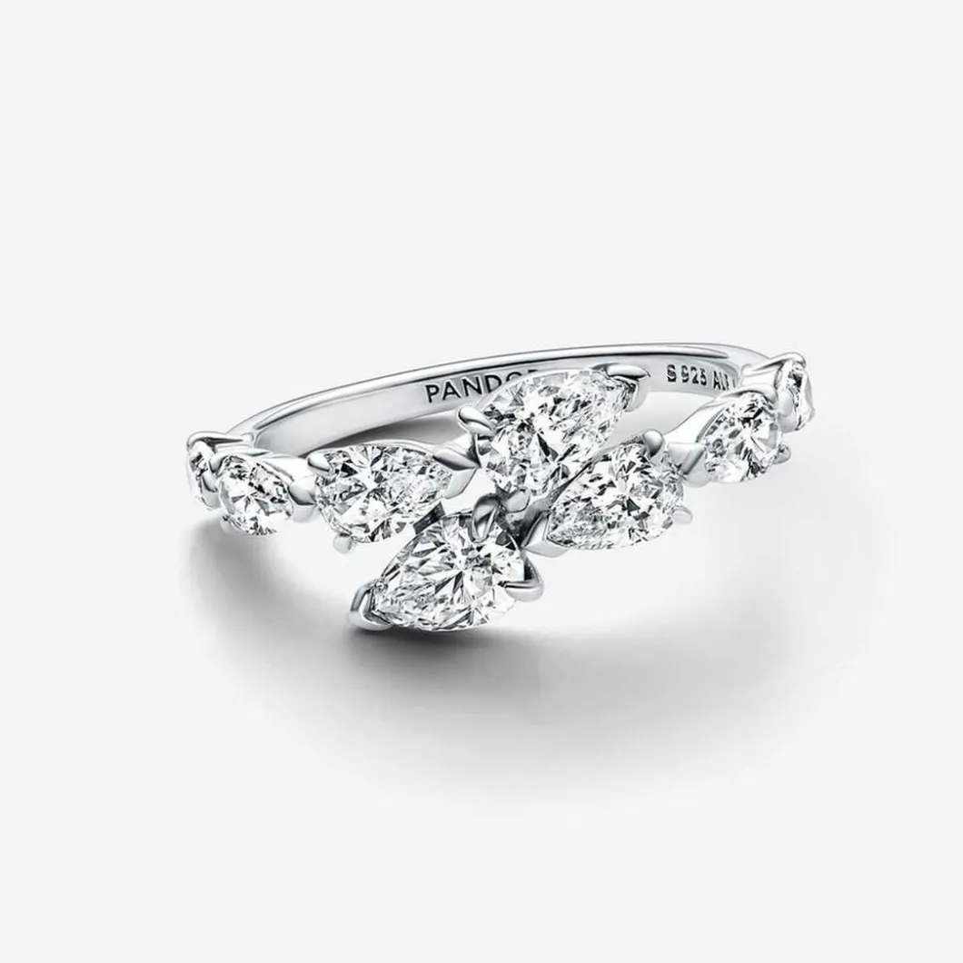Pandora Bague<Bague Anneau Chevauchement Scintillant - Timeless