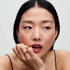 Pandora Bague<Bague Anneau Double Noir et Pavé - ME