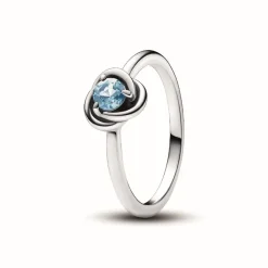 Pandora Bague<Bague Cercles de l’Éternité Bleu Azur - Moments