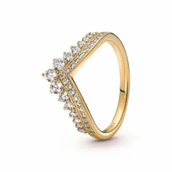 Pandora Bague<Bague Chevron Double pavée Timeless - Doré