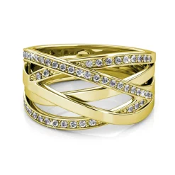 MYC-Paris Bague<Bague Criss Cross Finition Or