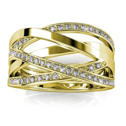 MYC-Paris Bague<Bague Criss Cross Finition Or