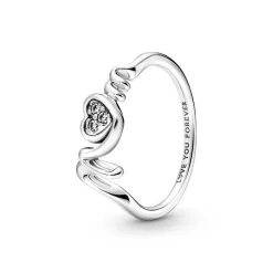 Pandora Bague<Bague Cœur Pavé Mom - Moments
