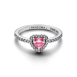 Pandora Bague<Bague Cœur Rose Surélevé