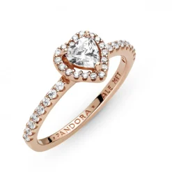 Pandora Bague<Bague Cœur Surélevé Timeless - Métal Doré à l'or Rose fin 585/1000