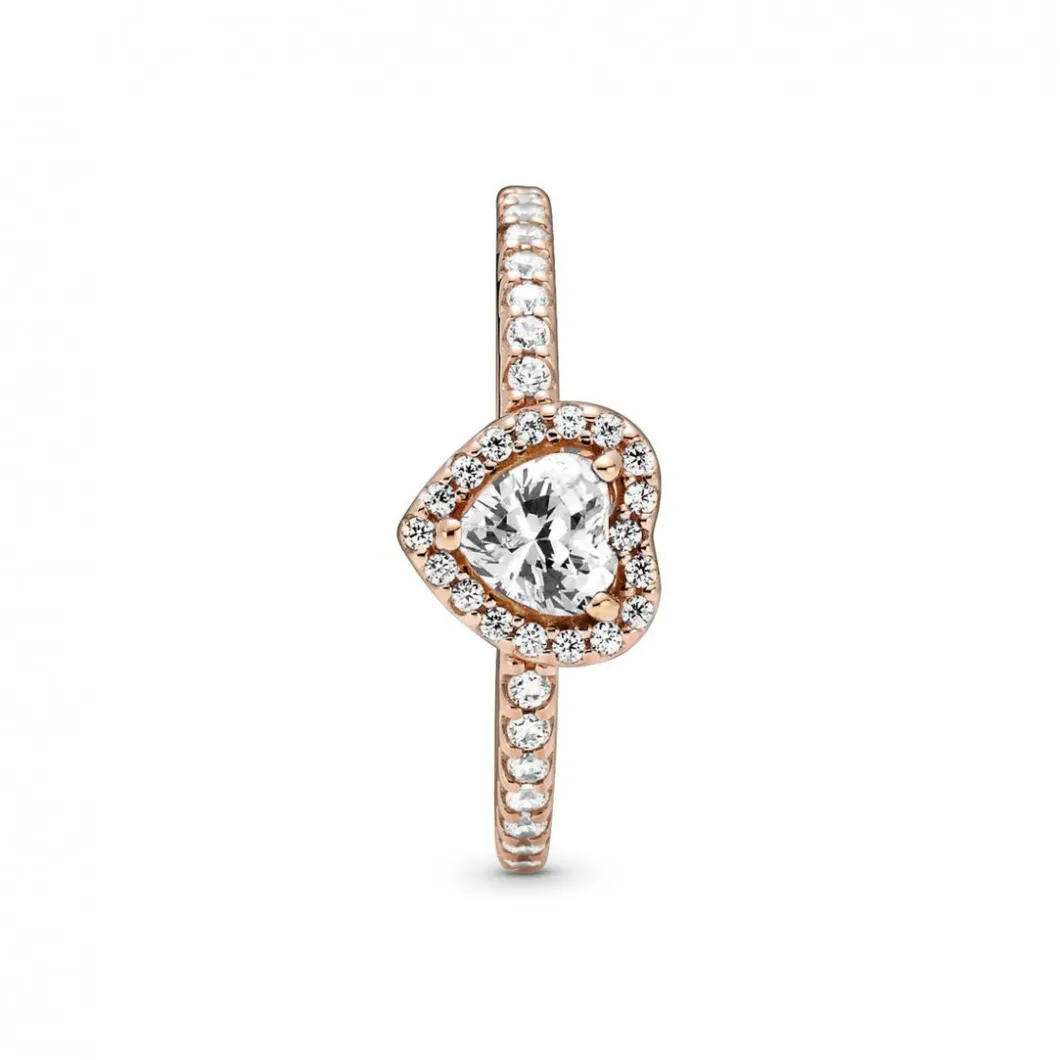 Pandora Bague<Bague Cœur Surélevé Timeless - Métal Doré à l'or Rose fin 585/1000