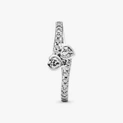 Pandora Bague<Bague deux cœurs scintillants Moments