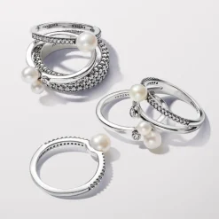 Pandora Bague<Bague Duo de Perles de Culture Argent 193156C01