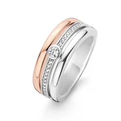 Ti Sento Bague<Bague Embrace 12094ZR - Bague Sertie Cristaux Clos Bijoux Rose