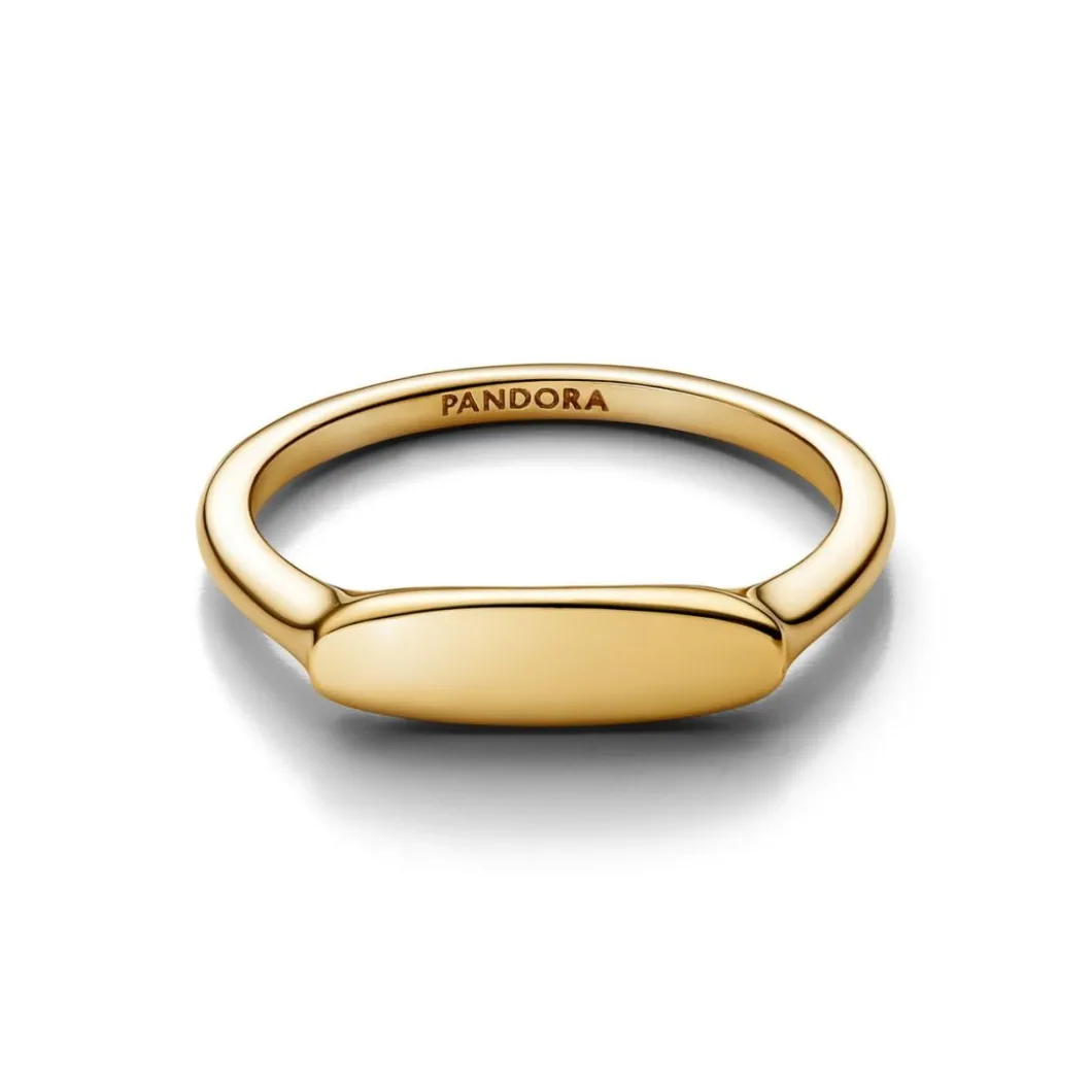 Pandora Bague<Bague en métal doré à l’or fin 585/1000, personnalisable par gravure