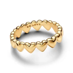 Pandora Bague<Bague Farandole de Cœurs Dorée