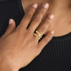 Calvin Klein Bijoux Bague<Bague femme Ck Statement Links - 35000752 Acier Doré