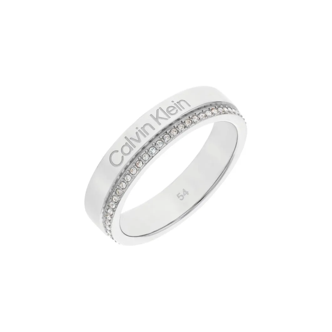 Calvin Klein Bijoux Bague<Bague femme Calvin Klein Minimal Linear - 35000200 Acier Argent
