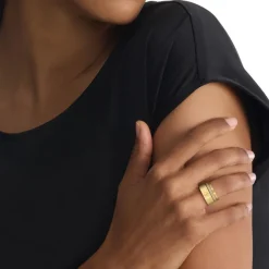 Calvin Klein Bijoux Bague<Bague femme Ck Trio - 35000795 Acier Doré