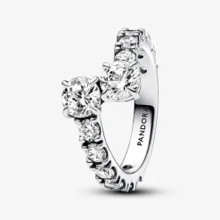 Pandora Bague<Bague Femme en argent sterling avec zircons Timeless