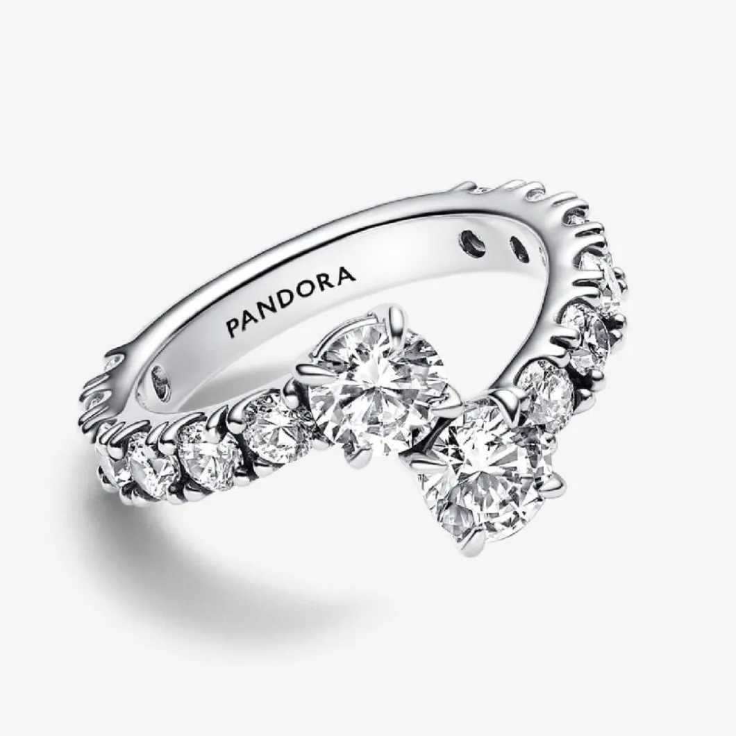 Pandora Bague<Bague Femme en argent sterling avec zircons Timeless