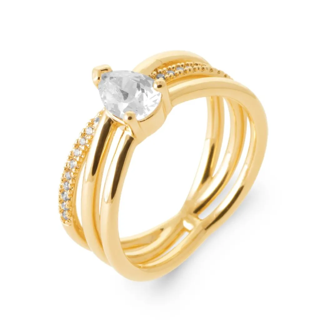 Maison de la Bijouterie Bague<Bague femme YUW33Z0 Plaqué or Oxyde de Zirconium
