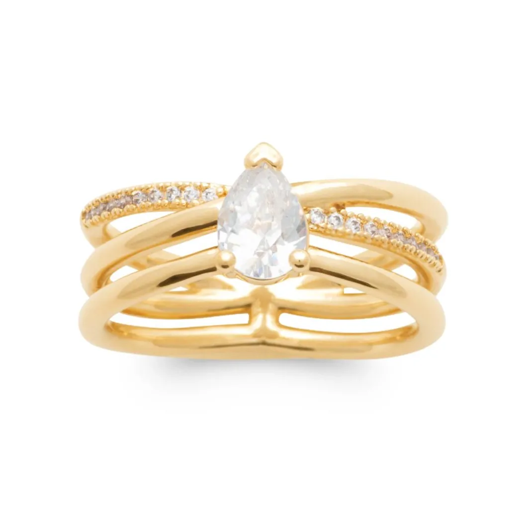 Maison de la Bijouterie Bague<Bague femme YUW33Z0 Plaqué or Oxyde de Zirconium
