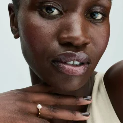 Pandora Bague<Bague femme métal doré à l'or fin avec perle Timeless