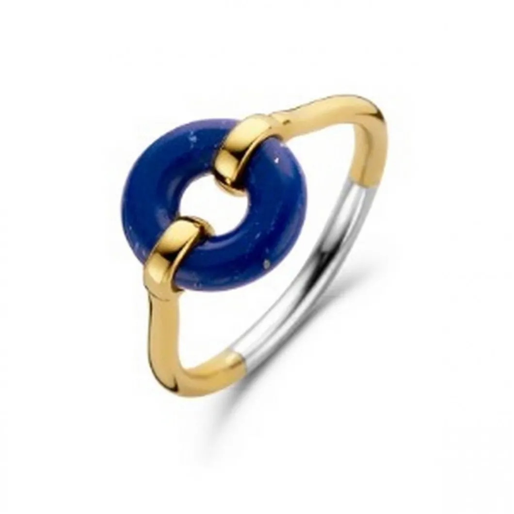 Ti Sento Bague<Bague femme PM 12237BL en Argent Doré