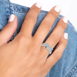 So Charm Bijoux Bague<Bague Femme So Charm - BD2607-ARGENT-DIAMANT - Bague Femme Serpent