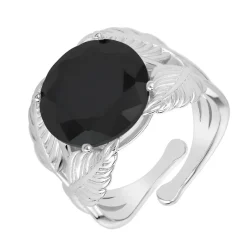 So Charm Bijoux Bague<Bague Femme So Charm - B3334-ARGENT-NOIR - Bague Femme Argentée