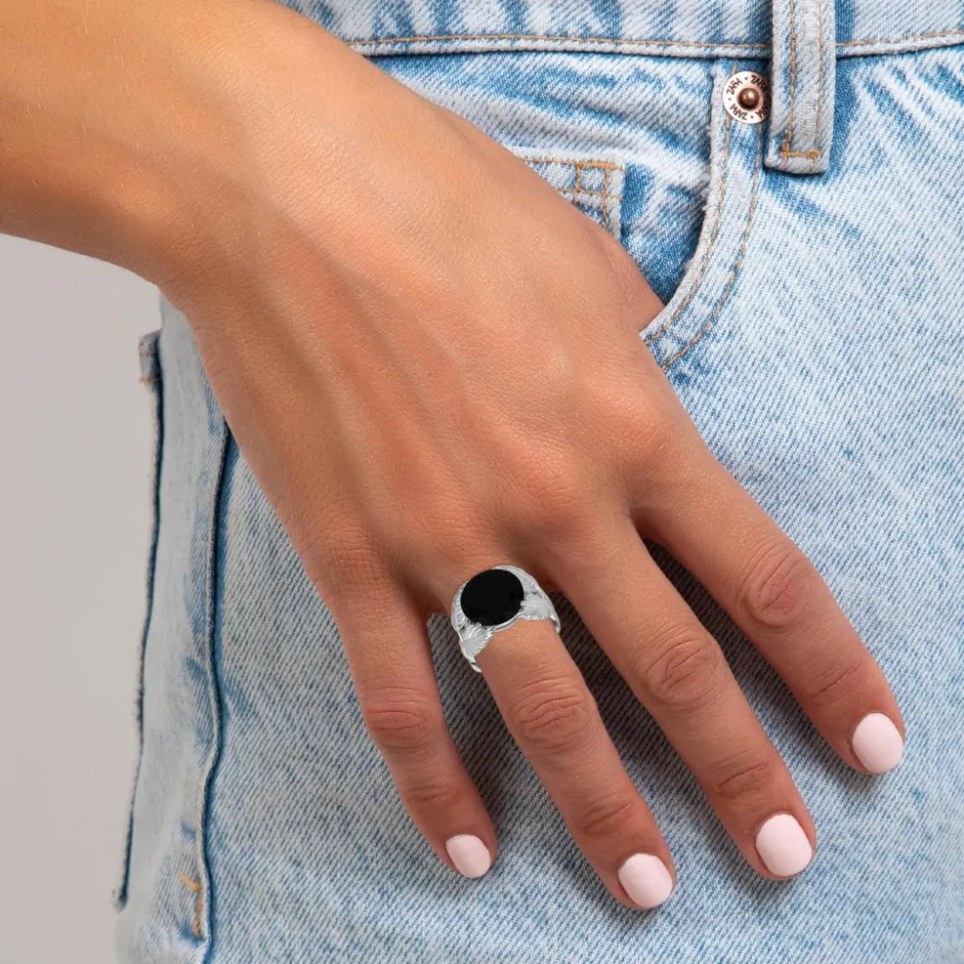 So Charm Bijoux Bague<Bague Femme So Charm - B3334-ARGENT-NOIR - Bague Femme Argentée