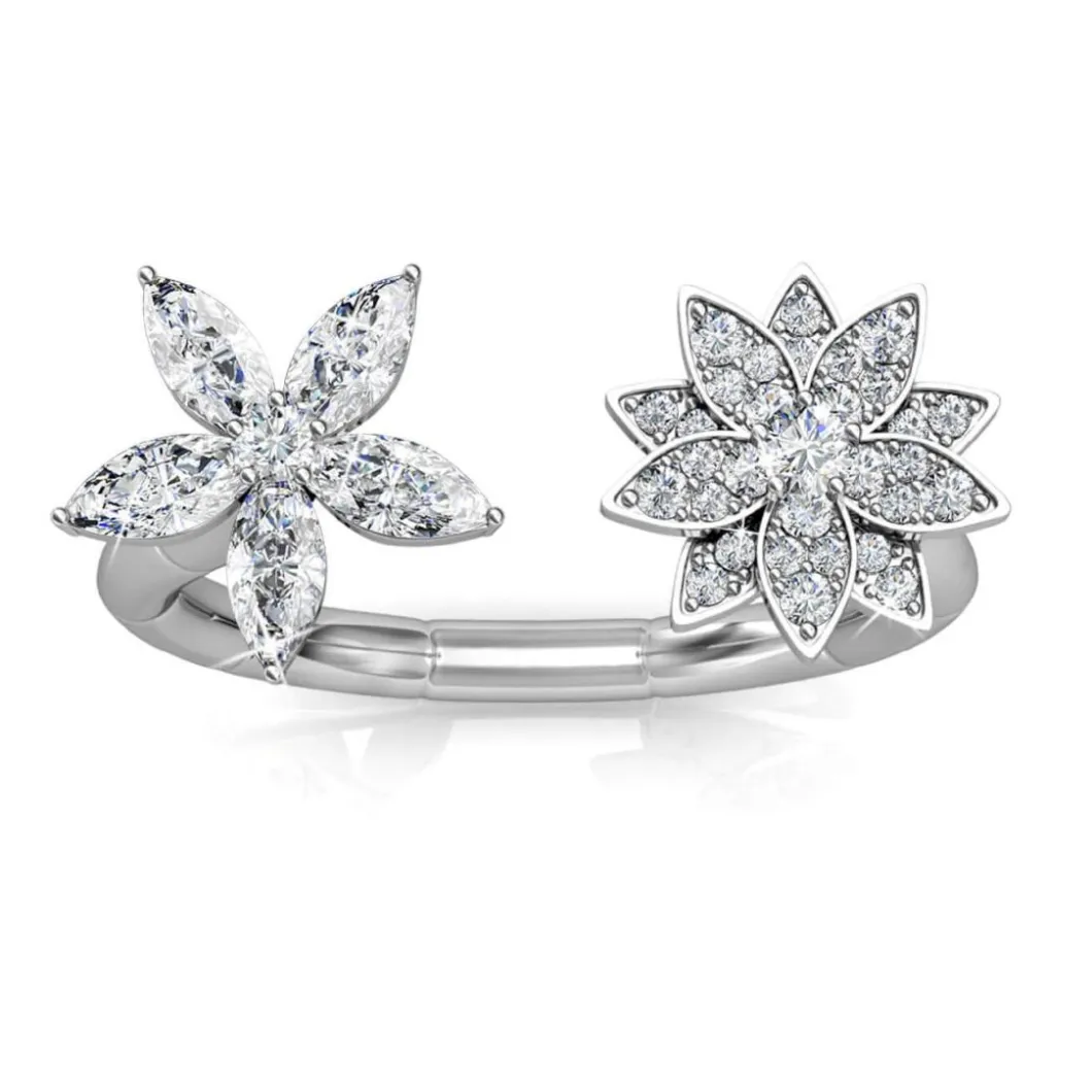 MYC-Paris Bague<Bague Fraternal Bloom DR0014-S - Argenté Et Cristal