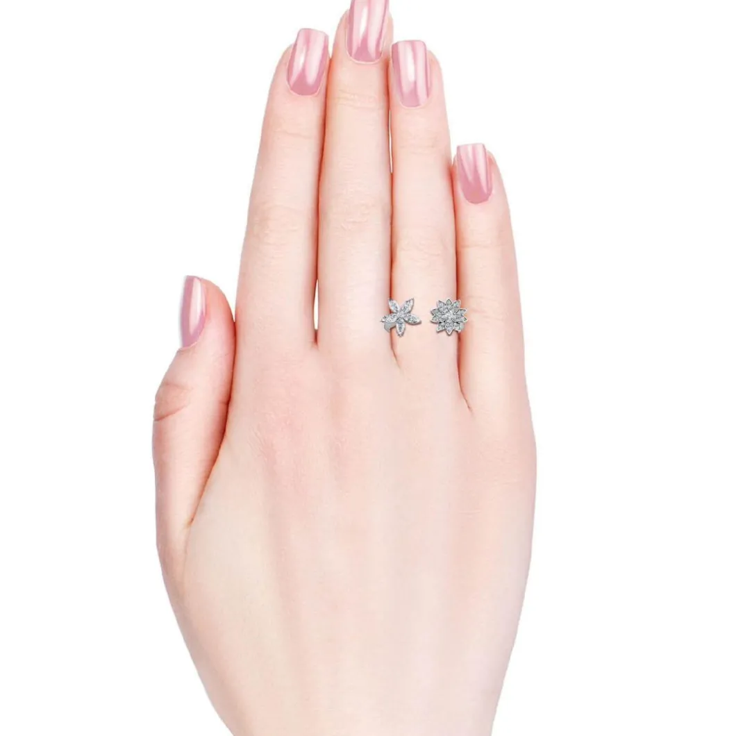 MYC-Paris Bague<Bague Fraternal Bloom DR0014-S - Argenté Et Cristal