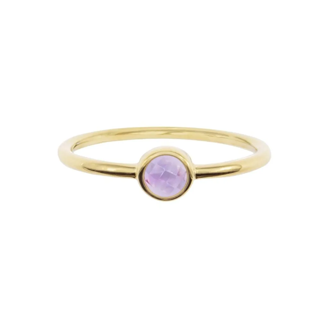 Sloya Bague<Bague Gemia En Pierre Améthyste Plaqué Or Violet