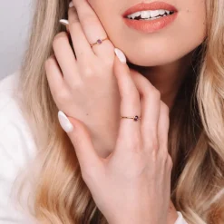 Sloya Bague<Bague Gemia En Pierre Améthyste Plaqué Or Violet