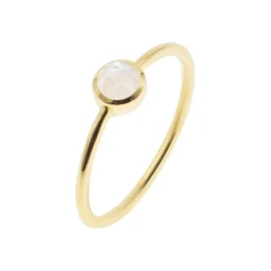 Sloya Bague<Bague Gemia En Pierre De Lune Plaqué Or Blanc
