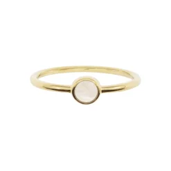 Sloya Bague<Bague Gemia En Pierre De Lune Plaqué Or Blanc