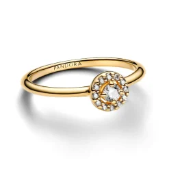Pandora Bague<Bague Halo Rond Pavé