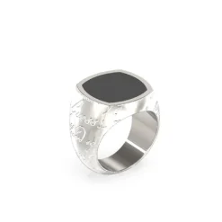 Guess Bijoux Bague<Bague homme Inscription - JUMR04402JWST Acier Argent