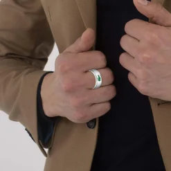 Lacoste Bague<Bague homme Arthor - 2040495 Acier Vert