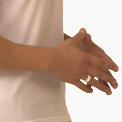 Lacoste Bague<Bague homme Backhand - 2040486 Acier Doré