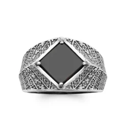 Maison de la Bijouterie Bague<Bague homme ZU4YV0W Argent Agate