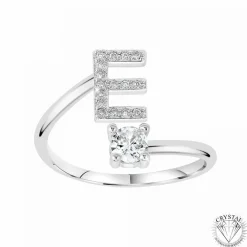 Athème Bague<Bague initiale E Femme B2804-E - Métal Argent