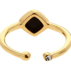 Kosma Paris Bague<Bague Kosma Ella BRSL0438-OR - Métal Jaune & Onyx Noir Femme Doré