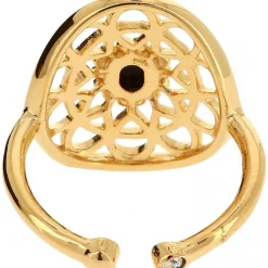 Kosma Paris Bague<Bague Kosma Stella BRSL0436-ONXBK - Métal jaune & Onyx Noir Femme Doré