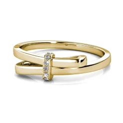 MYC-Paris Bague<Bague Luminous Bow DR0036-G - Doré Et Cristal