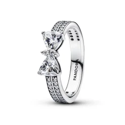 Pandora Bague<Bague Nœud et Double Rang Scintillant