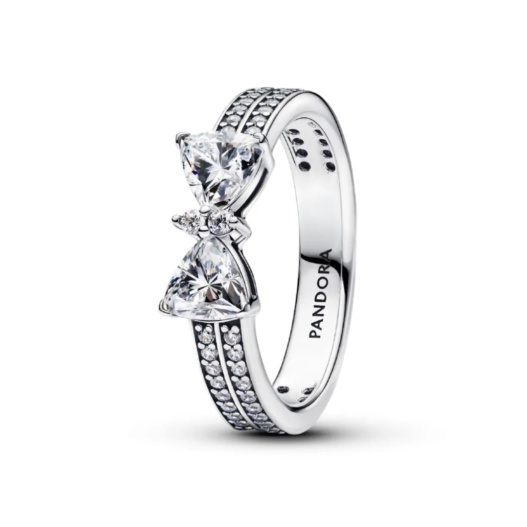 Pandora Bague<Bague Nœud et Double Rang Scintillant