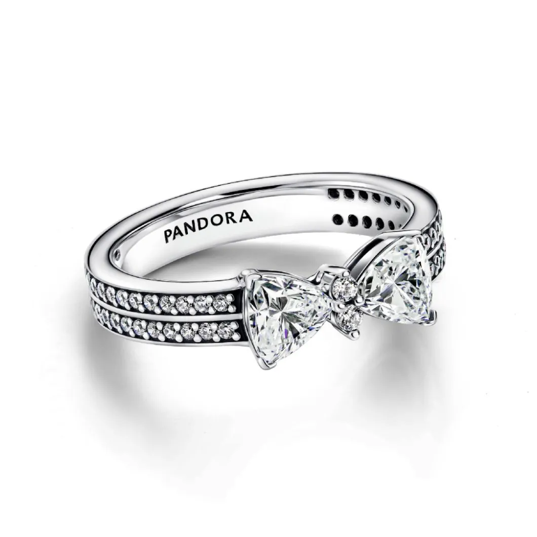 Pandora Bague<Bague Nœud et Double Rang Scintillant
